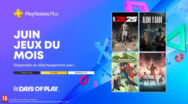 [PlayStation Plus] – Les jeux du mois de juin 2025